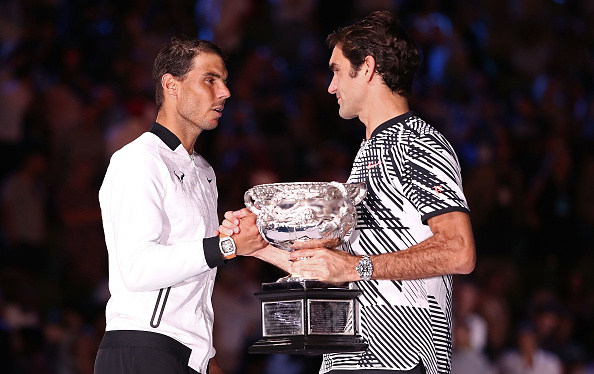 Nadal has a superior head to head record having won 25 of their 38 matches but Federer has more grand slam titles