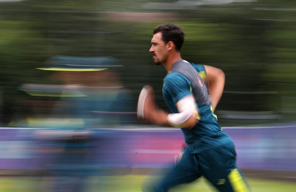 BIRMINGHAM, ENGLAND - JULY 09:  Mitchell Starc of Australia during the Australia Nets Session at Edgbaston on July 09, 2019 in Birmingham, England. (Photo by Christopher Lee/Getty Images)