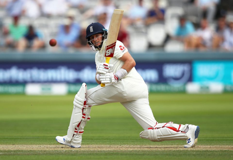 LONDON, ENGLAND - JULY 25:  Joe Root of England bats during day two of the Specsavers Test Match between England and Ireland at Lord's Cricket Ground on July 25, 2019 in London, England. (Photo by Julian Finney/Getty Images)