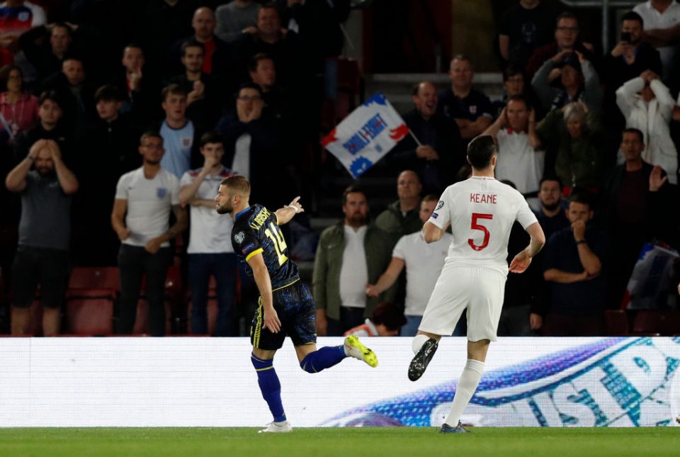 Michael Keane was to blame for Kosovo's opening goal. Credit: Getty