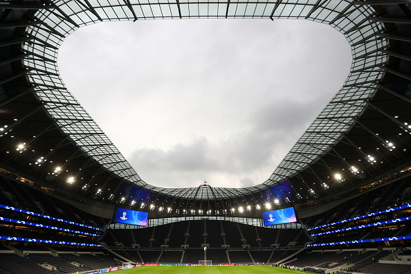 LONDON, ENGLAND - OCTOBER 01: General view inside the stadium prior to the UEFA Champions League group B match between Tottenham Hotspur and Bayern Muenchen at Tottenham Hotspur Stadium on October 01, 2019 in London, United Kingdom. (Photo by Julian Finney/Getty Images)