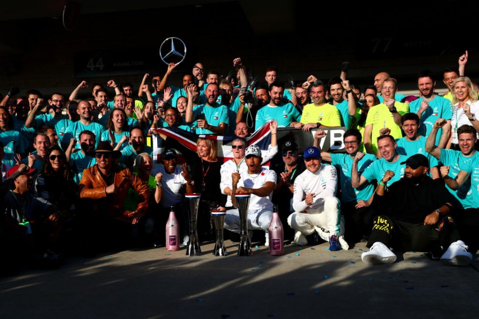 Lewis Hamilton and the Mercedes team