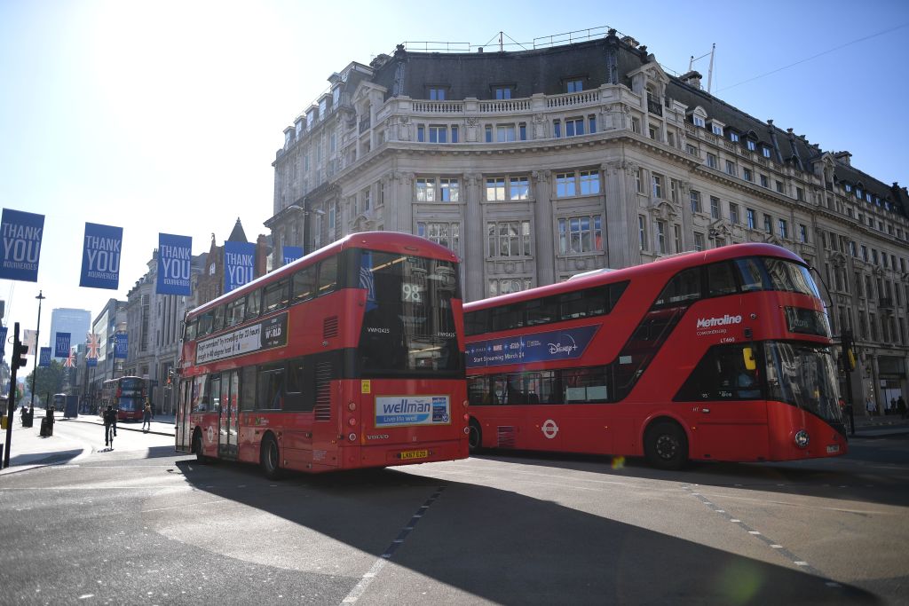 London buses are up and running to bring people to the city's reopened shops as the government continues to ease its lockdown