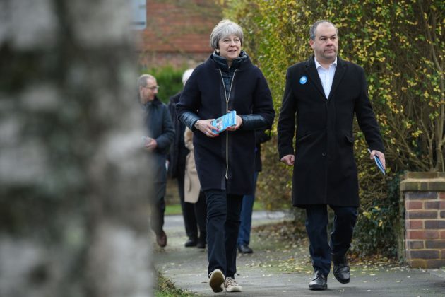 Theresa May Campaigns On The Doorsteps Of South West London