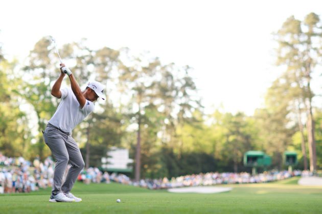 Xander Schauffele fought back to challenge Matsuyama but his challenge sank in the water at 16