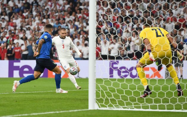 Luke SHaw gave England the best possible start by scoring in the third minute of the Euro 2020 final with Italy